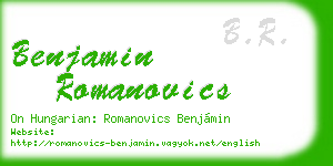 benjamin romanovics business card